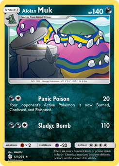 Alolan Muk, Cosmic Eclipse #131, Pokémon TCG card