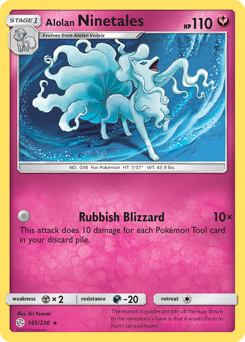 Alolan Ninetales, Cosmic Eclipse #145, Pokémon TCG card
