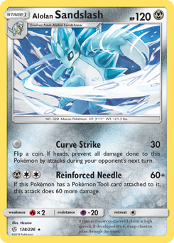 Alolan Sandslash, Cosmic Eclipse #138, Pokémon TCG card