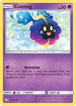 Cosmog, Cosmic Eclipse #99, Pokémon TCG card