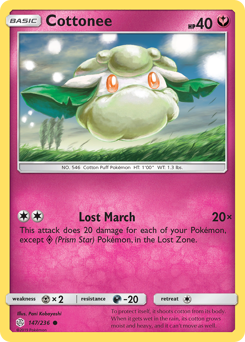 Cottonee, Cosmic Eclipse #147, Pokémon TCG card