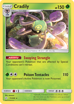 Cradily, Cosmic Eclipse #11, Pokémon TCG card
