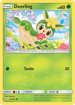 Deerling, Cosmic Eclipse #15, Pokémon TCG card