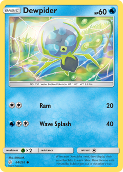 Dewpider, Cosmic Eclipse #64, Pokémon TCG card