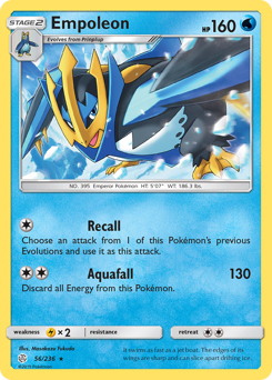 Empoleon, Cosmic Eclipse #56, Pokémon TCG card