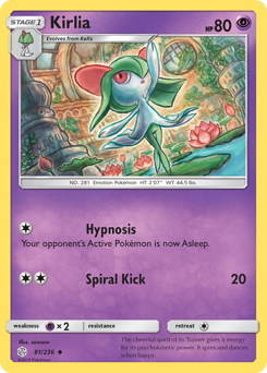 Kirlia, Cosmic Eclipse #81, Pokémon TCG card