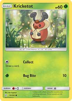 Kricketot, Cosmic Eclipse #13, Pokémon TCG card
