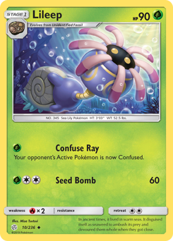 Lileep, Cosmic Eclipse #10, Pokémon TCG card