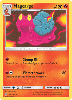 Magcargo, Cosmic Eclipse #27, Pokémon TCG card