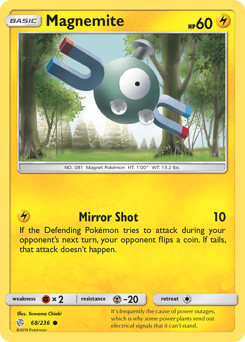 Magnemite, Cosmic Eclipse #68, Pokémon TCG card