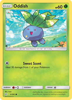 Oddish, Cosmic Eclipse #2, Pokémon TCG card