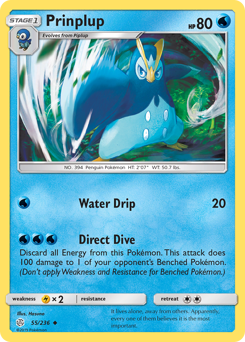 Prinplup, Cosmic Eclipse #55, Pokémon TCG card