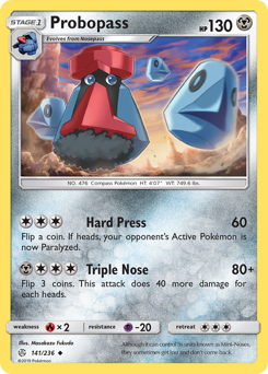 Probopass, Cosmic Eclipse #141, Pokémon TCG card