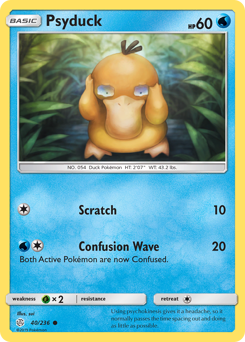 Psyduck, Cosmic Eclipse #40, Pokémon TCG card
