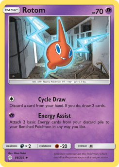 Rotom, Cosmic Eclipse #86, Pokémon TCG card