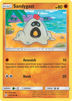 Sandygast, Cosmic Eclipse #126, Pokémon TCG card