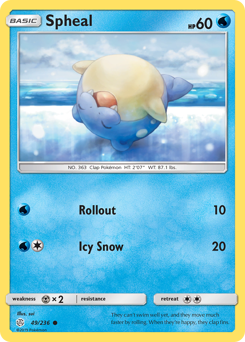 Spheal, Cosmic Eclipse #49, Pokémon TCG card