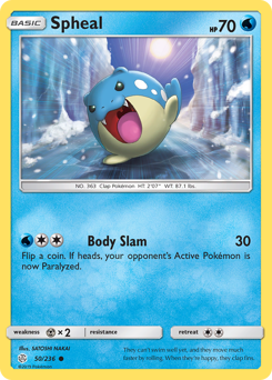 Spheal, Cosmic Eclipse #50, Pokémon TCG card