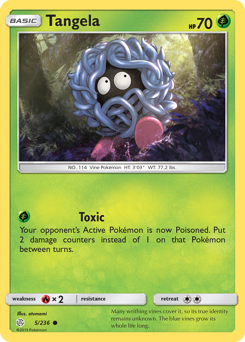 Tangela, Cosmic Eclipse #5, Pokémon TCG card
