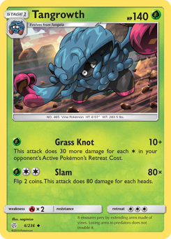 Tangrowth, Cosmic Eclipse #6, Pokémon TCG card