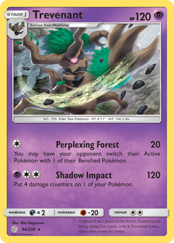 Trevenant, Cosmic Eclipse #94, Pokémon TCG card
