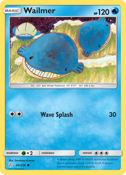 Wailmer, Cosmic Eclipse #45, Pokémon TCG card