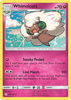 Whimsicott, Cosmic Eclipse #148, Pokémon TCG card