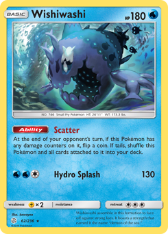 Wishiwashi, Cosmic Eclipse #62, Pokémon TCG card
