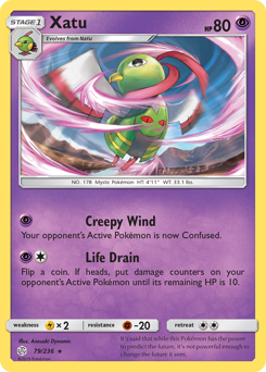 Xatu, Cosmic Eclipse #79, Pokémon TCG card