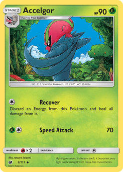 Accelgor, Crimson Invasion #9, Pokémon TCG card