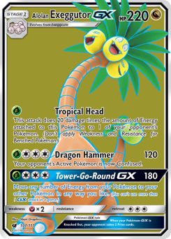 Alolan Exeggutor-GX, Crimson Invasion #107, Pokémon TCG card