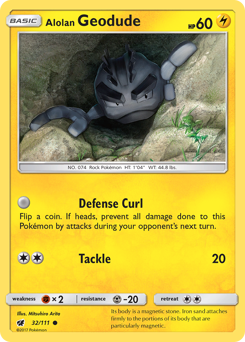 Alolan Geodude, Crimson Invasion #32, Pokémon TCG card
