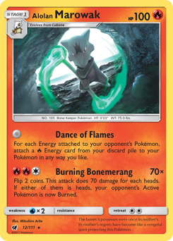 Alolan Marowak, Crimson Invasion #12, Pokémon TCG card