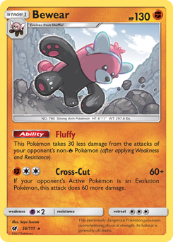 Bewear, Crimson Invasion #56, Pokémon TCG card