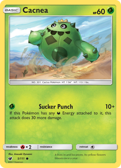 Cacnea, Crimson Invasion #5, Pokémon TCG card