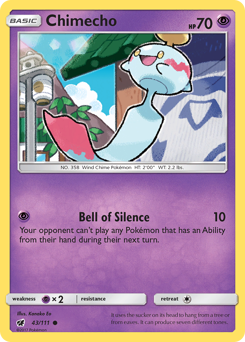 Chimecho, Crimson Invasion #43, Pokémon TCG card