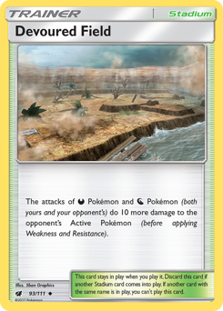 Devoured Field, Crimson Invasion #93, Pokémon TCG card