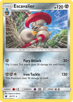 Escavalier, Crimson Invasion #69, Pokémon TCG card
