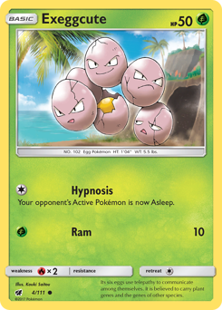 Exeggcute, Crimson Invasion #4, Pokémon TCG card