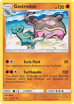 Gastrodon, Crimson Invasion #54, Pokémon TCG card