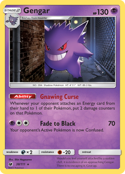 Gengar, Crimson Invasion #38, Pokémon TCG card