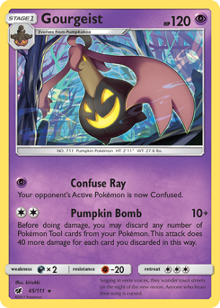 Gourgeist, Crimson Invasion #45, Pokémon TCG card