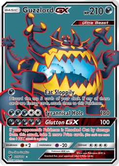 Guzzlord-GX, Crimson Invasion #105, Pokémon TCG card
