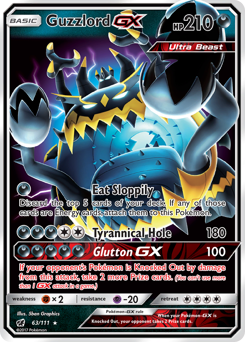 Guzzlord-GX, Crimson Invasion #63, Pokémon TCG card