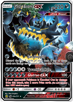Guzzlord-GX, Crimson Invasion #63a, Pokémon TCG card