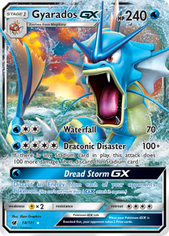 Gyarados-GX, Crimson Invasion #18, Pokémon TCG card