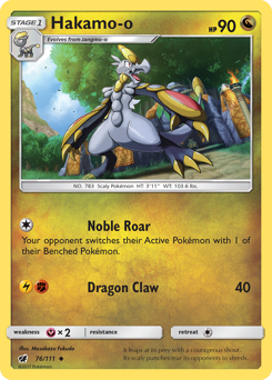 Hakamo-o, Crimson Invasion #76, Pokémon TCG card