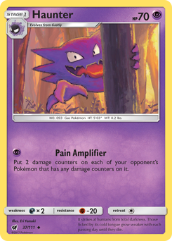 Haunter, Crimson Invasion #37, Pokémon TCG card