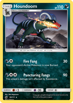 Houndoom, Crimson Invasion #59, Pokémon TCG card