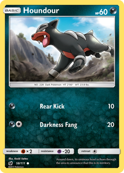 Houndour, Crimson Invasion #58, Pokémon TCG card
